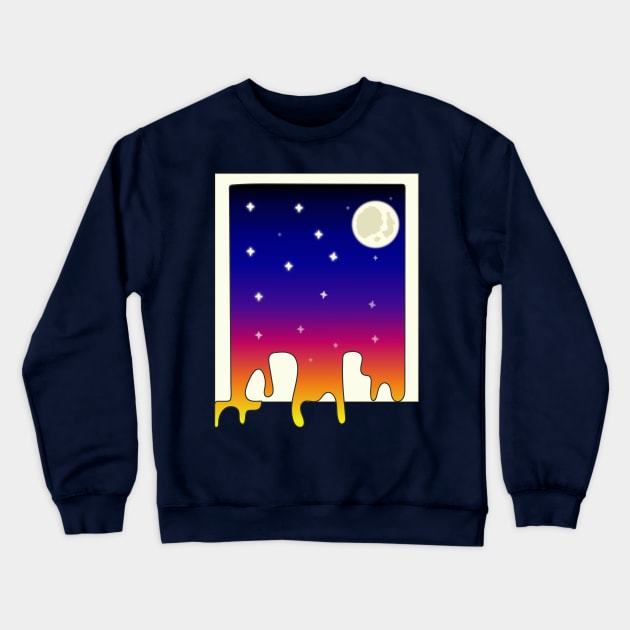 Dripping Polaroid Twilight Sky Crewneck Sweatshirt by gabyshiny